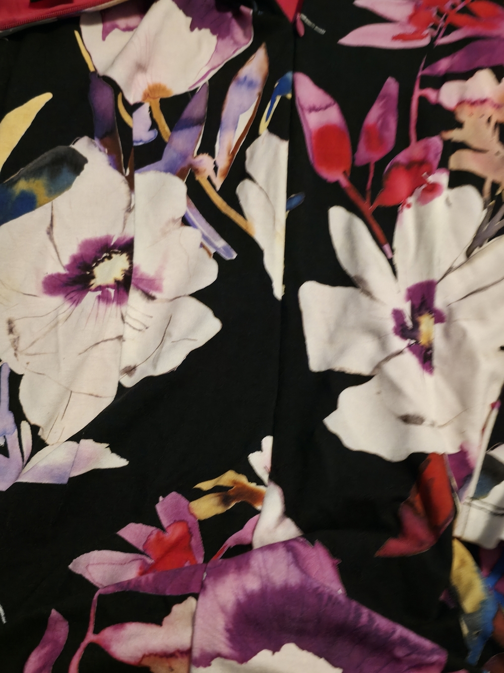 4/$97 Deal! Frank Lyman Design Black Floral Bell-Sleeve Dress with Pink & Purple - Picture 10 of 16